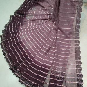 Silver Jari Saree