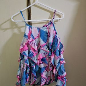 Sleevless Multicolour Top For Girls