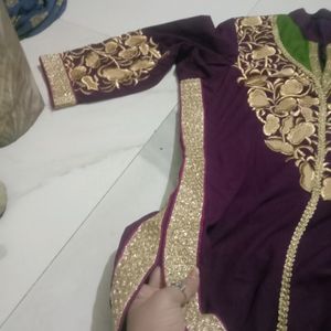 Afgani Kurta  Golden Salbar  Duptta Sat Suit