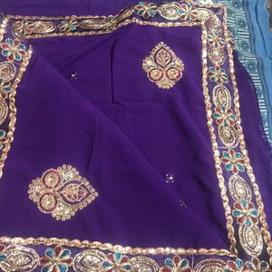 Navy Blue Party Wear Saree