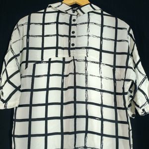 Only White Checks Shirt