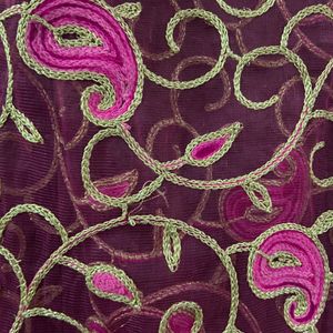 Fuchsia Pink With Heavy Embroidery