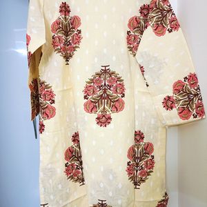 Cotton Stitched Jaipuri Printed Tunic