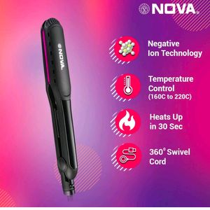 Nova NHS-900 Hair Straightener {BLACK/PINK}