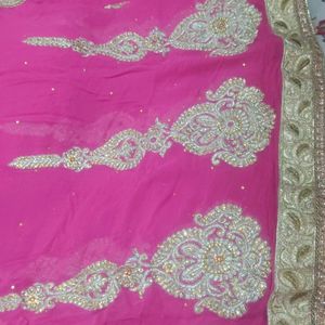 Heavy Work Pure Chiffon Saree With Beautiful Wor