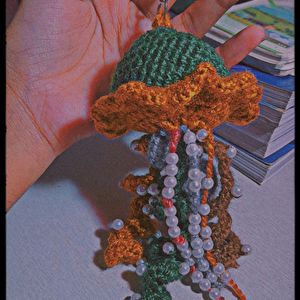 Crochet Jellyfish Keychain