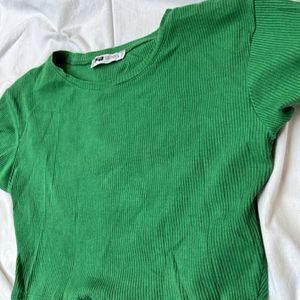 Green Crop Top