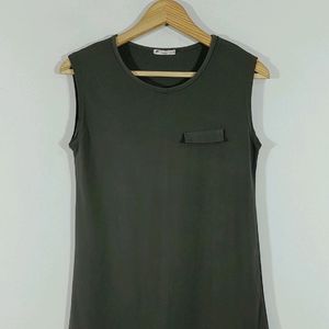 Dark Olivia Green Top