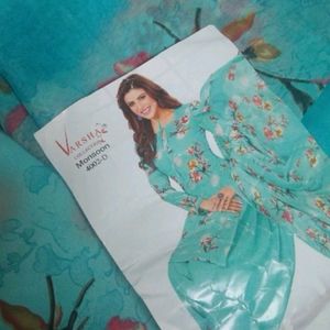 Beautiful Sky Blue Suit Dress Material Ladies