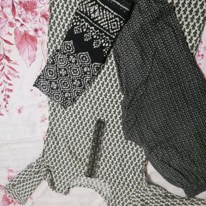 Black Kurti Pant Set