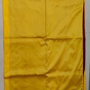 Yellow Saree With Red Border