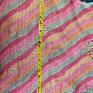 Multicolour strip Kurtha