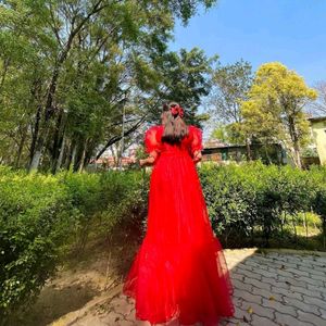 Red Organza Dress