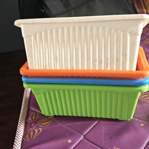 Small Rectangular Pots Multicolour (Indian Flag)