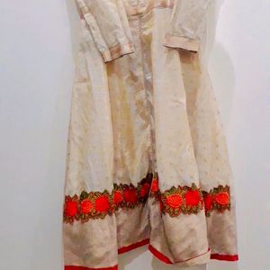 DupttaBeautiful Anarkali Kurti With Beautifu