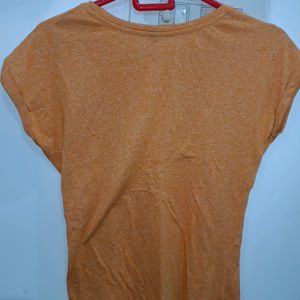 Mustard T Shirt For Womens Casual Wear