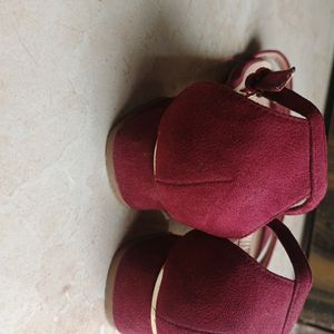 Maroon Colour Dressberry Heels