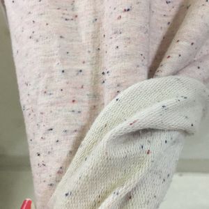 Light Pink Textured Long Sleeves Top