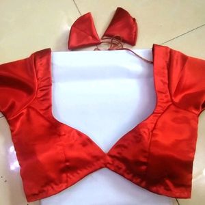 deep neck blouse non padded