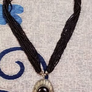 Black Colour Beads Necklace