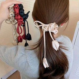 Korean Tulip Flower Scrunchie