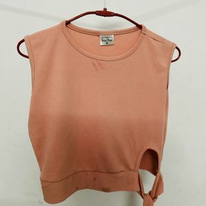 Peach Crop Top