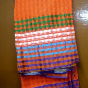 Bright Orange Saree