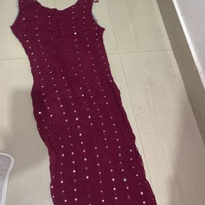 🔥Super Deal🔥Pretty Wine Kurti❤️