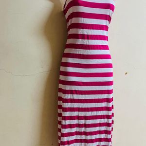 Korean Long Designer Pink One Piece