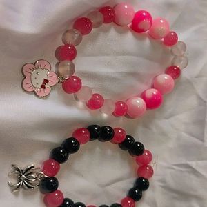 Beaded Bracelet With Charms & Customized Alphabet