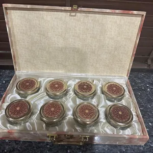 8 Glass Bottles With Box