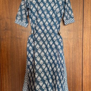 Blue Printed Kurta Set