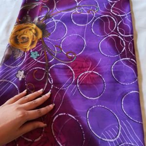 New Purple Printed Saree