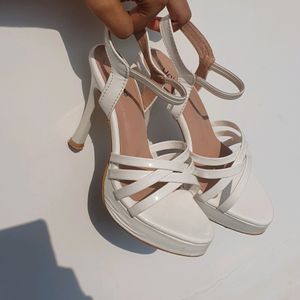 Beautiful White Heel Sandal