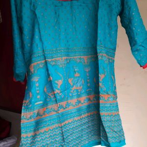 Blue party wear Kurta