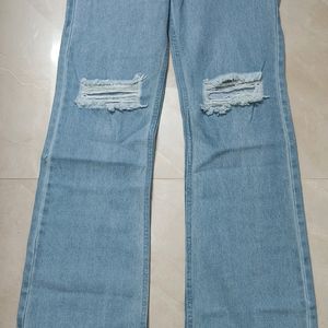 New With Tag Straight Fit Ripped Jeans