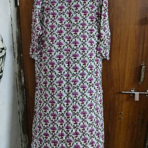 Anouk Flower Print Cotton Kurta