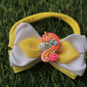 Grosgrain Unicorn Bow(Yellow)