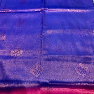 Brand New Dual Tone Mulberry Silk - Blue And Pink