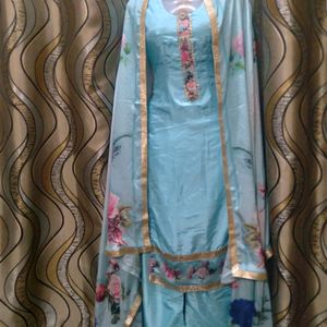 Pure Silk Plazoo Suit