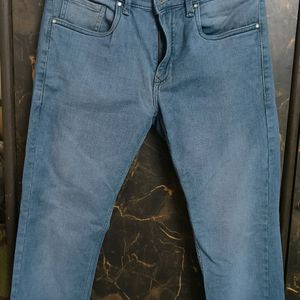 Men Casual Blue Denim Straight Jeans