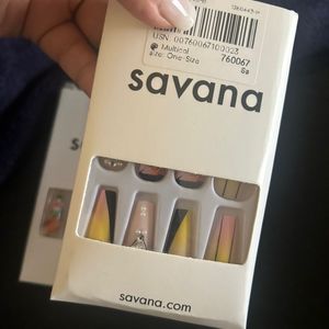 Savanna Stick On Nails - Not Used