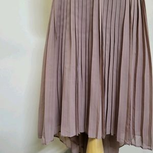 High Low Pleated Drrss