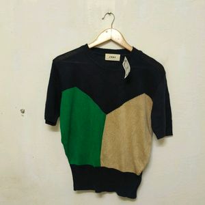 Trendy New Black And Green Top For Women