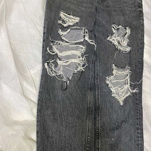 Zara Destroyed Ripped Jeans