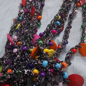 Multicolor Necklace With Multi Layers