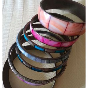 Multicolored Brass Bangles