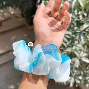 Blue Breeze Scrunchie