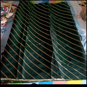 New Green Sari Soft Silk With Blouse Piece