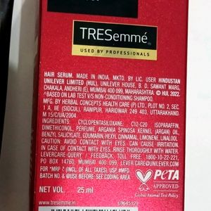 Tresemme Hair Serum & Wow mask